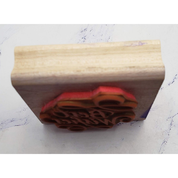 Rubber Stampede Elegant "Best Wishes" Rubber Stamp Item A865E Pretty Script - Picture 4 of 7